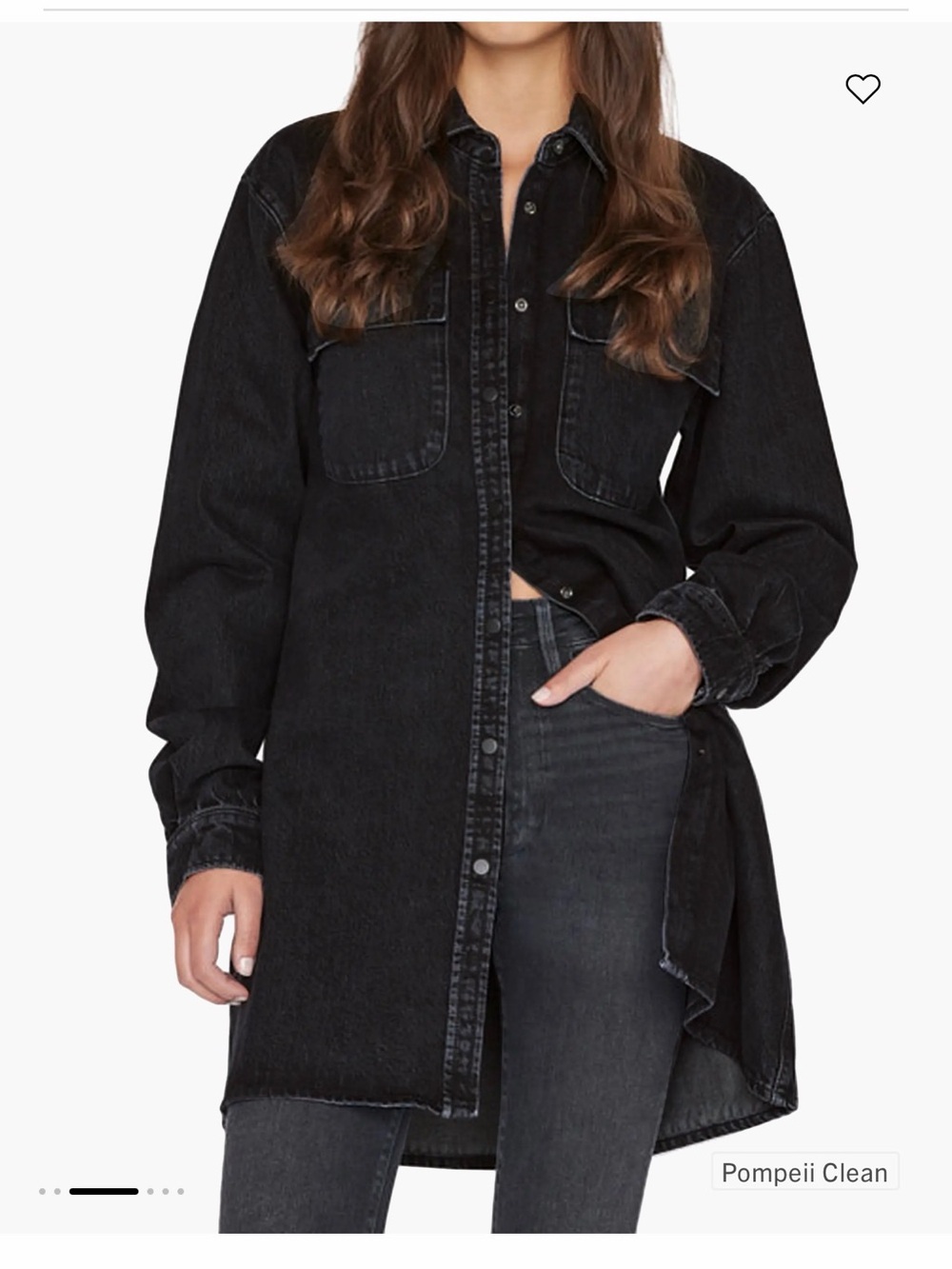 Frame button down denim shirt dress